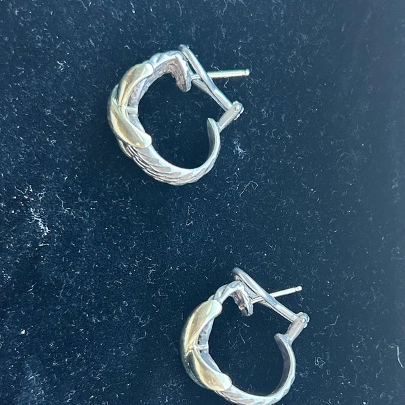 David Yurman Classic "X" earrings - Picture 2 of 2